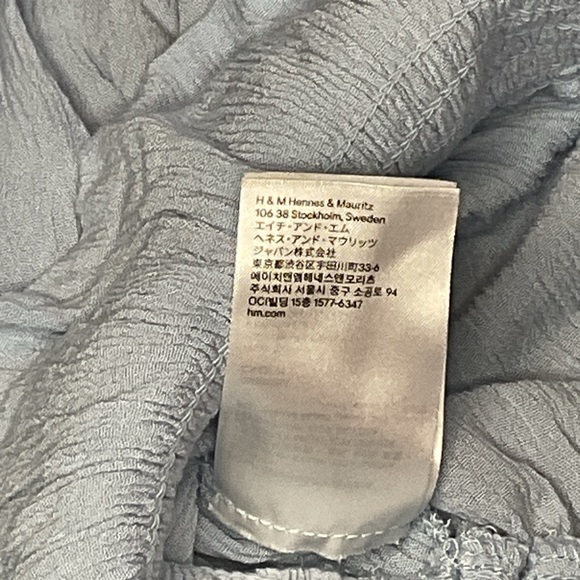 Divided H & M Women’s S Crop Top Baby Blue Gauzy Gathered Cozy Soft Trendy - Picture 8 of 12